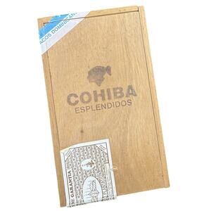 🚬 Cohiba Esplendidos Wooden Cigar Box Churchill 25 Vintage Humidor Style
